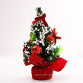 Mini Christmas Tree Artificial Tabletop Christmas Tree with Cute Ornaments Solid Base for Home Office Decoration